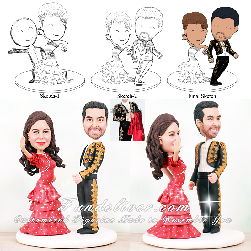 flamenco cake topper
